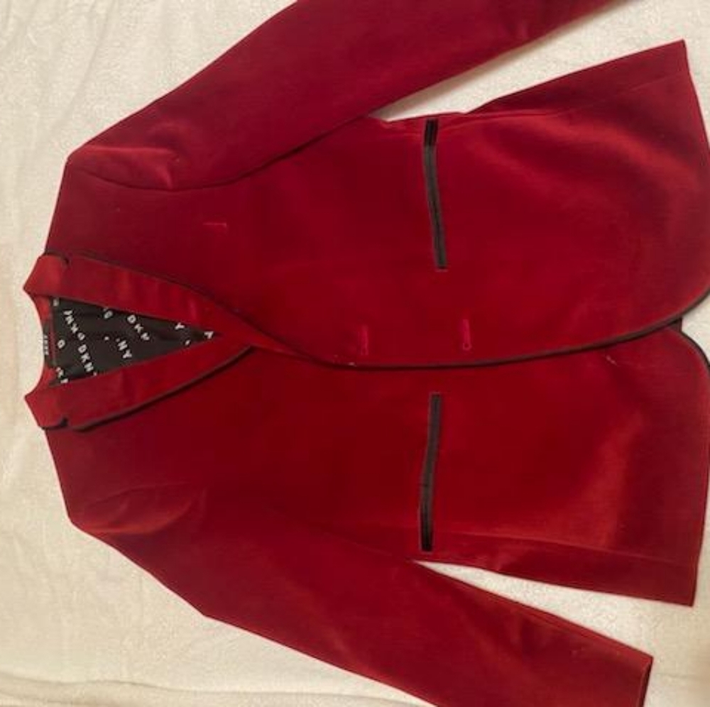 DKNY velvet deep red boy's blazer